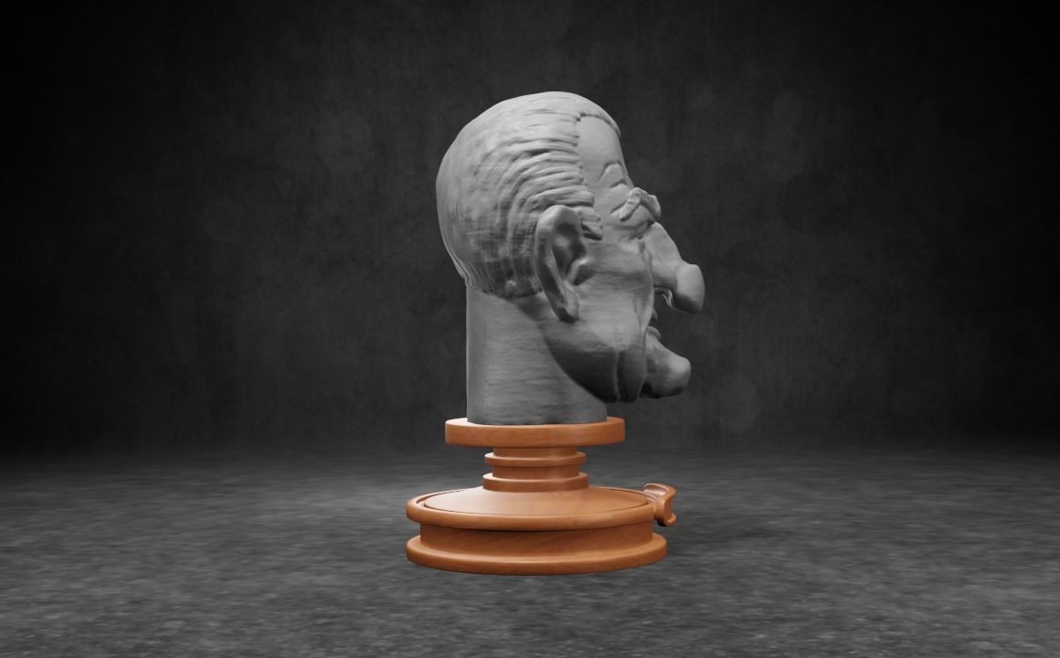Lyndon B Johnson caricature STL 3D print model_7