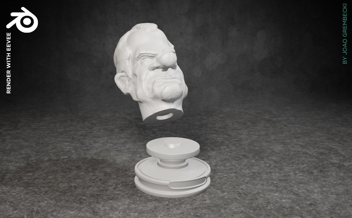 Richard M Nixon caricature STL 3D print model_3