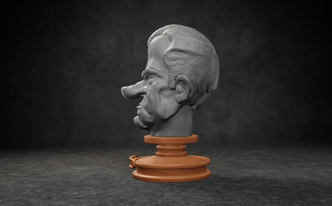 Richard M Nixon caricature STL 3D print model_11