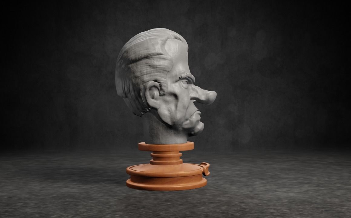 Richard M Nixon caricature STL 3D print model_7
