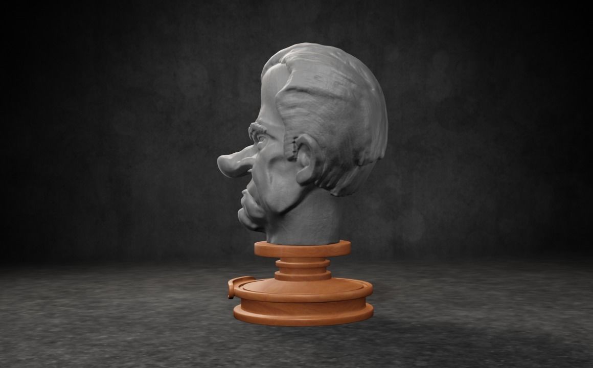 Richard M Nixon caricature STL 3D print model_10