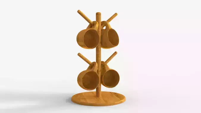 Wooden Cups With Holder