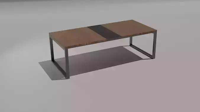 table wooden desk with metal legs