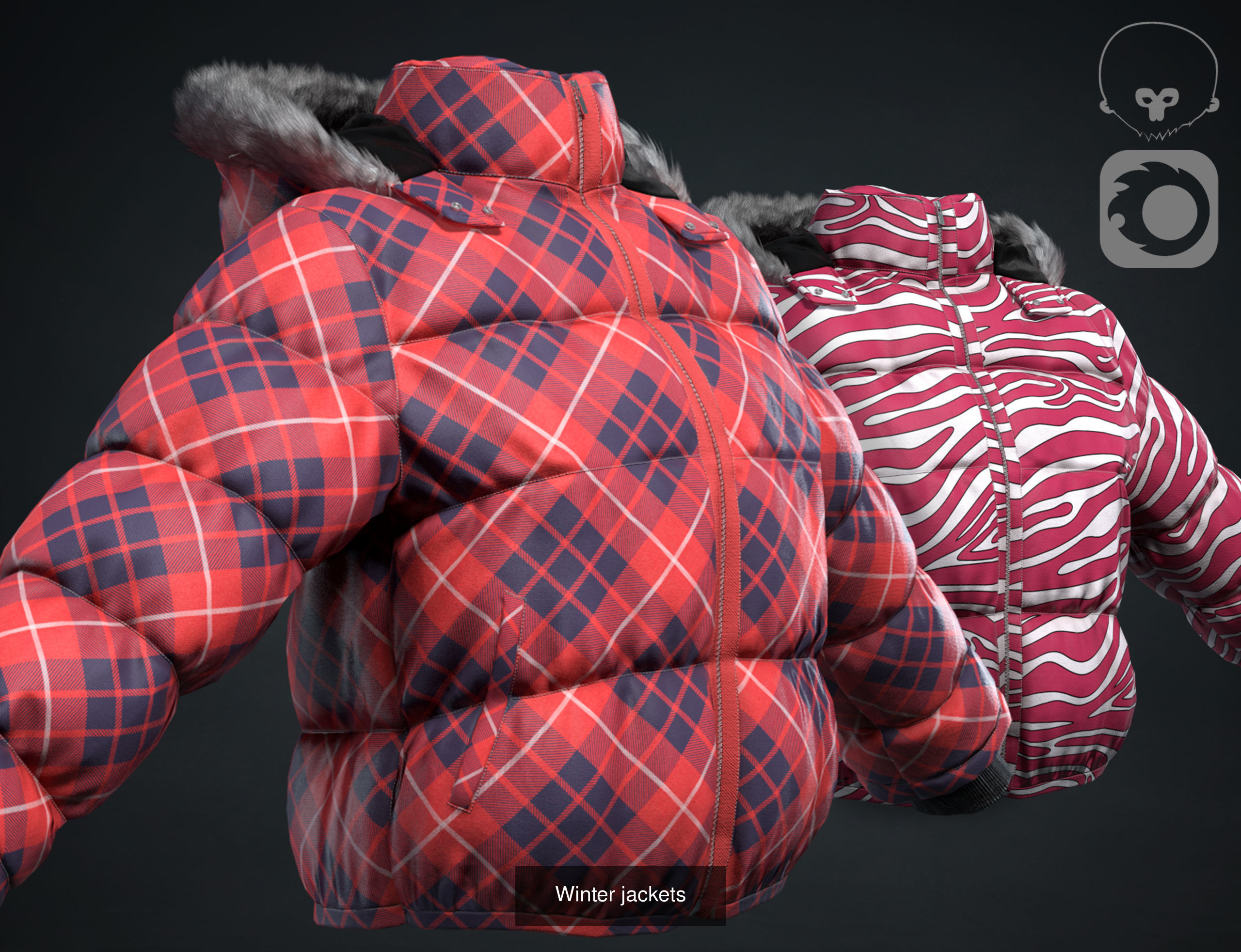 Winter jackets big pack 3D Model Collection_4