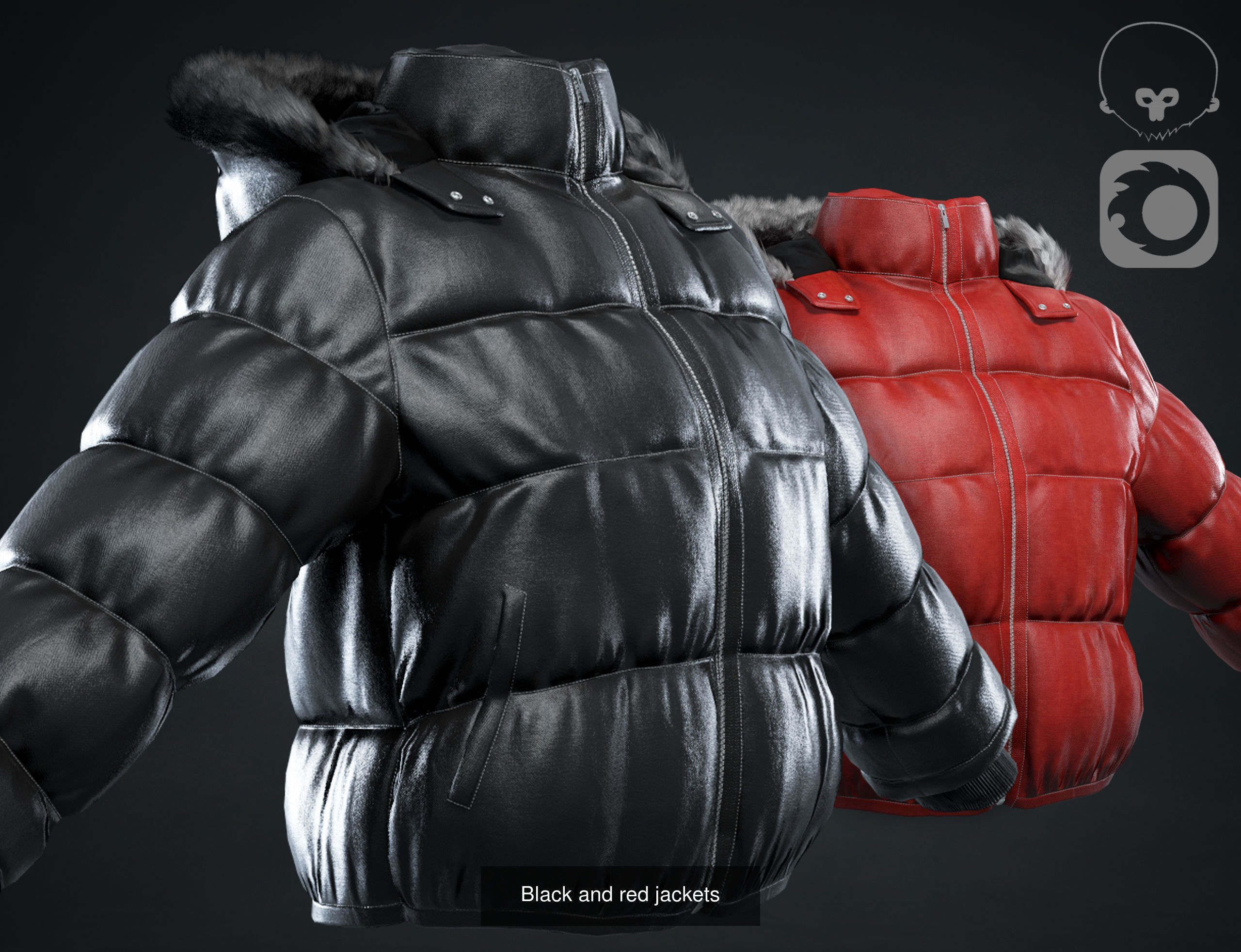Winter jackets big pack 3D Model Collection_3