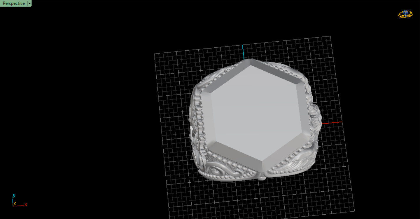 MEN RING WITH EAGLE AND CROSS 3D print model_13