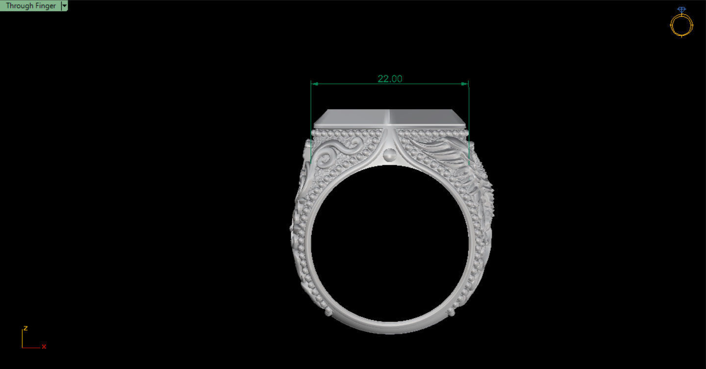 MEN RING WITH EAGLE AND CROSS 3D print model_37