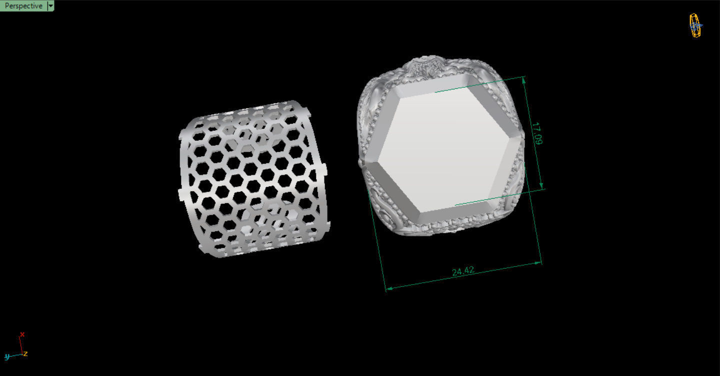 MEN RING WITH EAGLE AND CROSS 3D print model_36