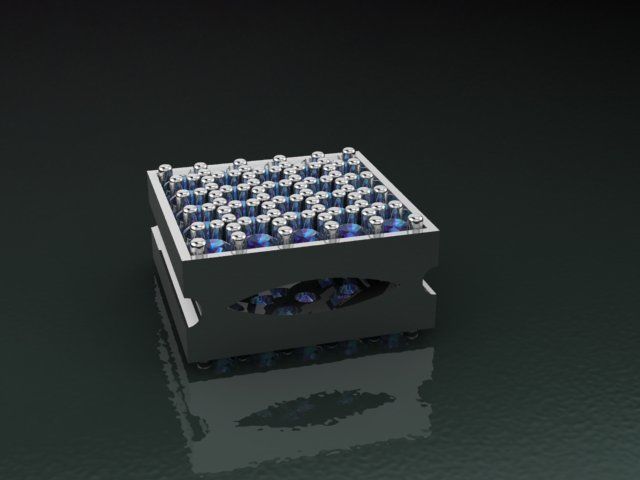 Pendant slider with stones double sided 3D print model_6