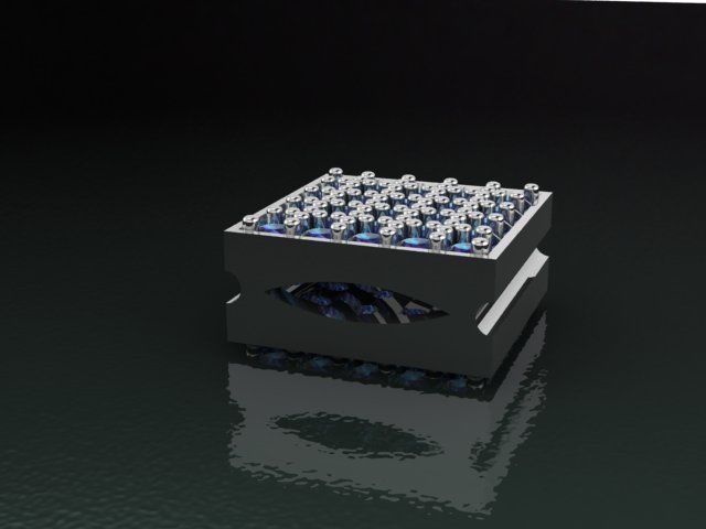 Pendant slider with stones double sided 3D print model_4