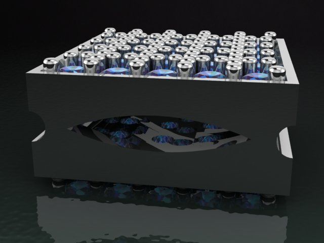 Pendant slider with stones double sided 3D print model_8