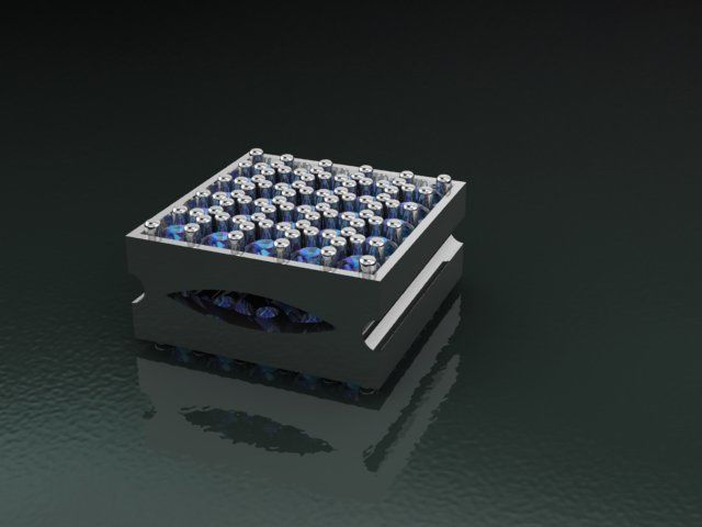 Pendant slider with stones double sided 3D print model_7