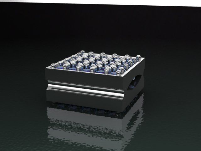 Pendant slider with stones double sided 3D print model_5