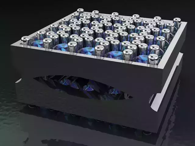 Pendant slider with stones double sided