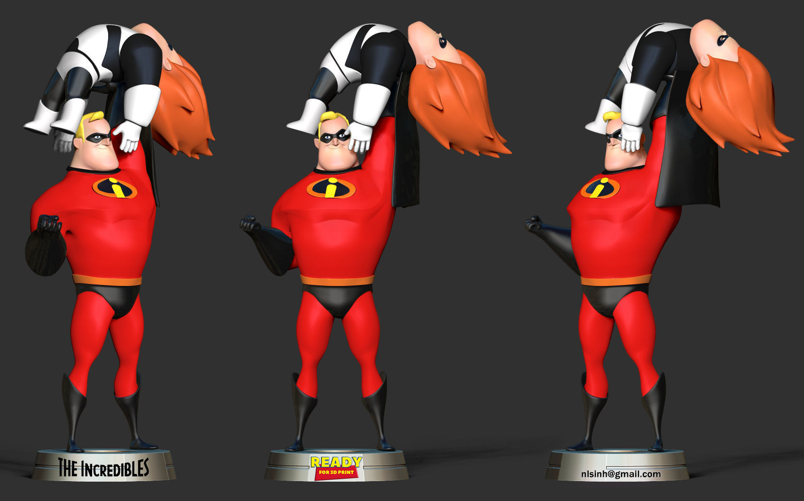 Mr Incredible vs Syndrome 3D print model_1