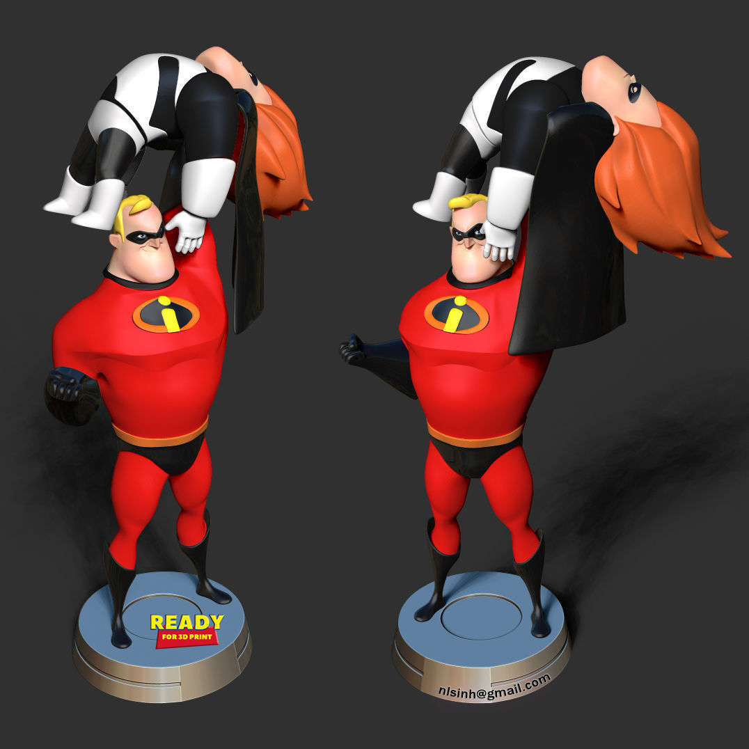 Mr Incredible vs Syndrome 3D print model_5