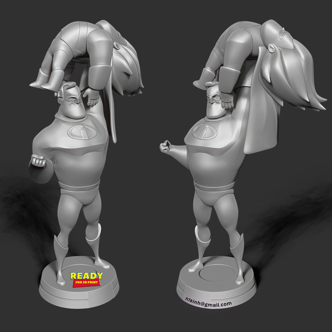Mr Incredible vs Syndrome 3D print model_6