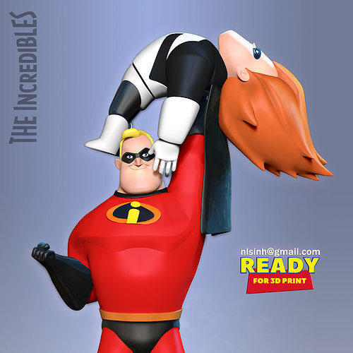 Mr Incredible vs Syndrome 3D print model