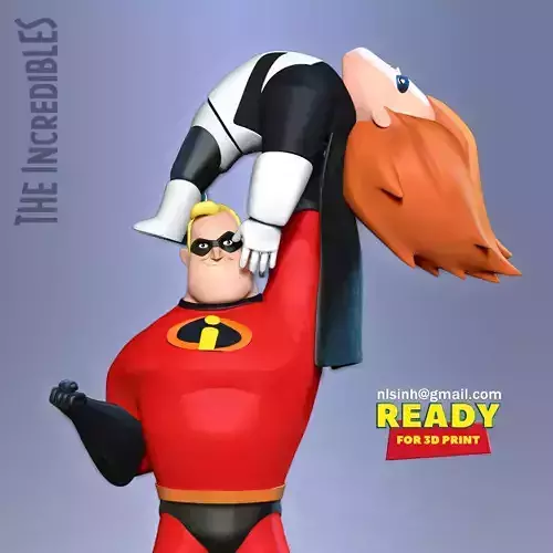 Mr Incredible vs Syndrome 3D print model