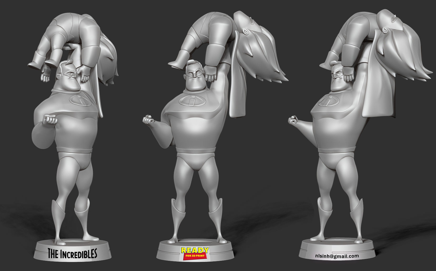 Mr Incredible vs Syndrome 3D print model_3