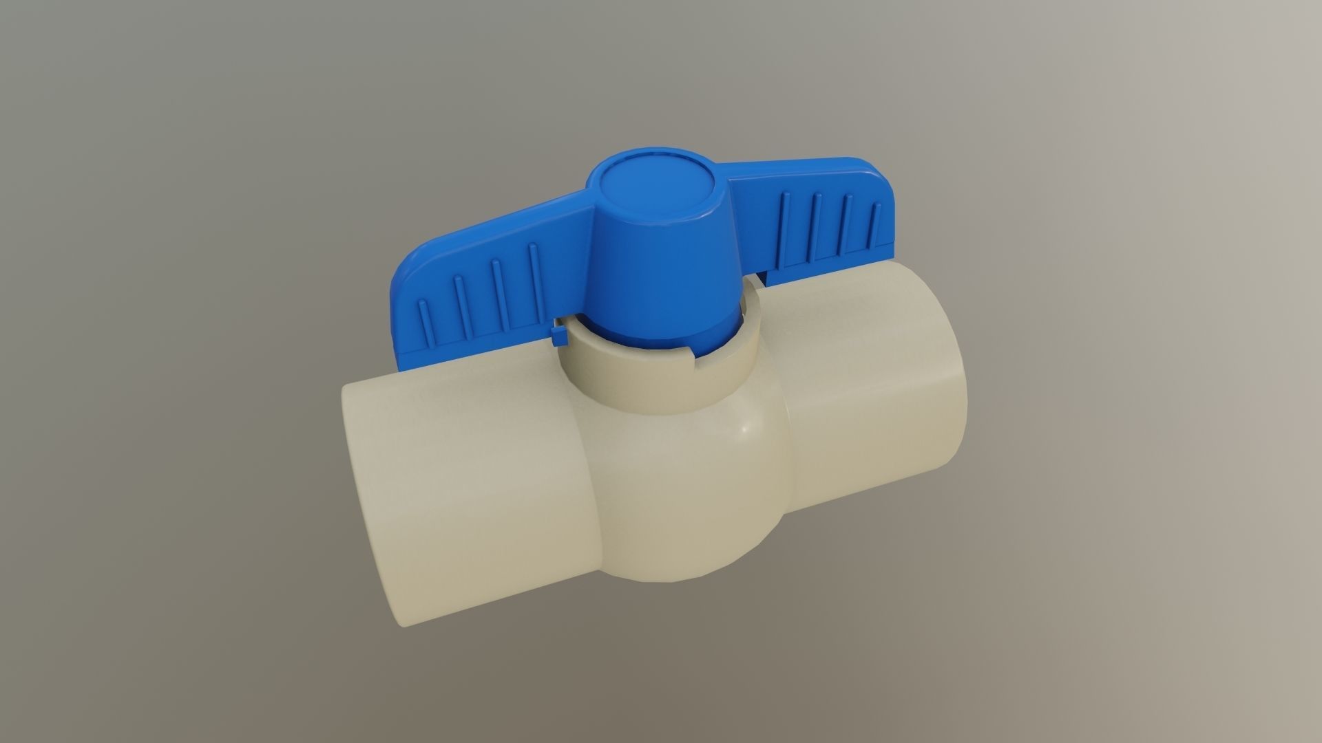 Plastic Ball Valve Low-poly 3D model_2