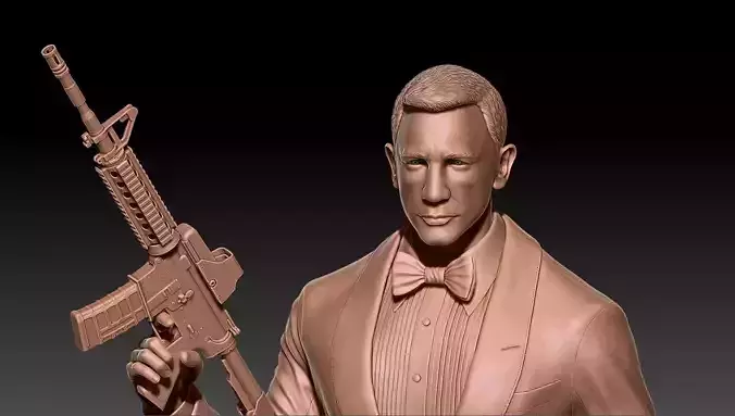 James Bond Daniel Craig 3D print model