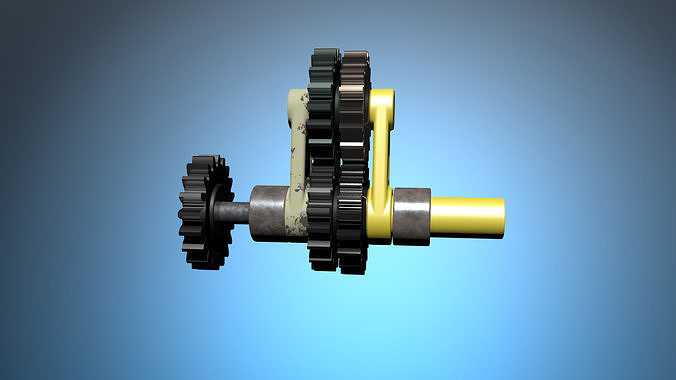 Planetary reducer mechanical animation  3D model