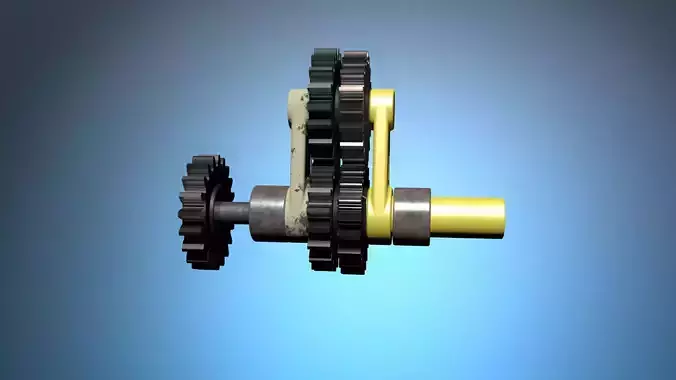 Planetary reducer mechanical animation 3D model