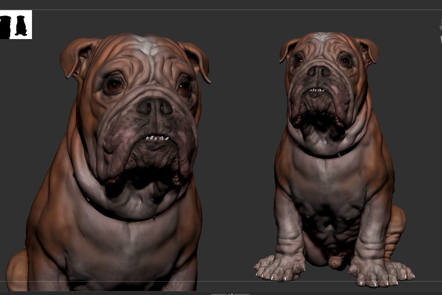 Bulldog 3D print model_4