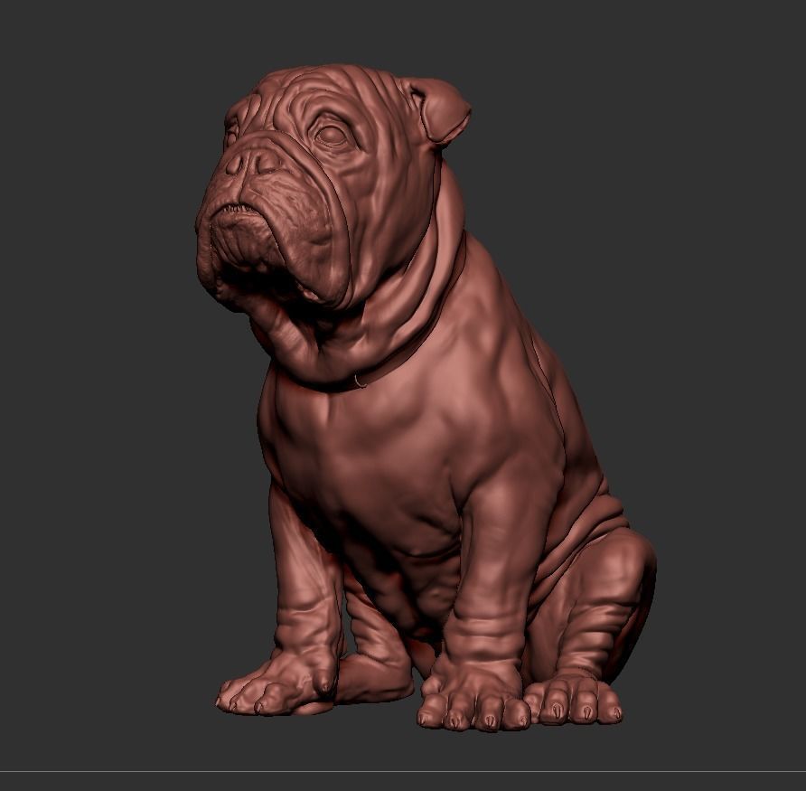 Bulldog 3D print model_7