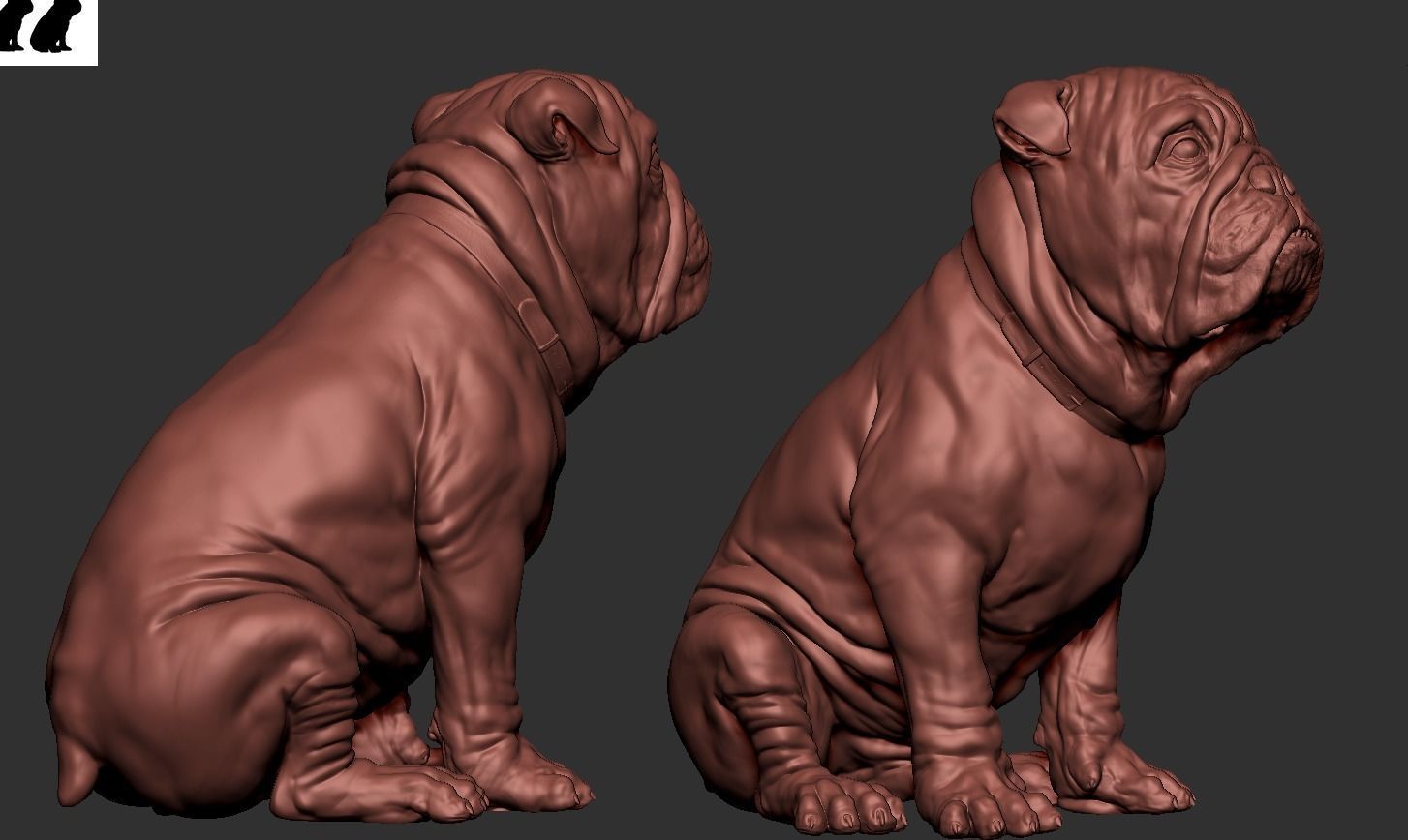 Bulldog 3D print model_9