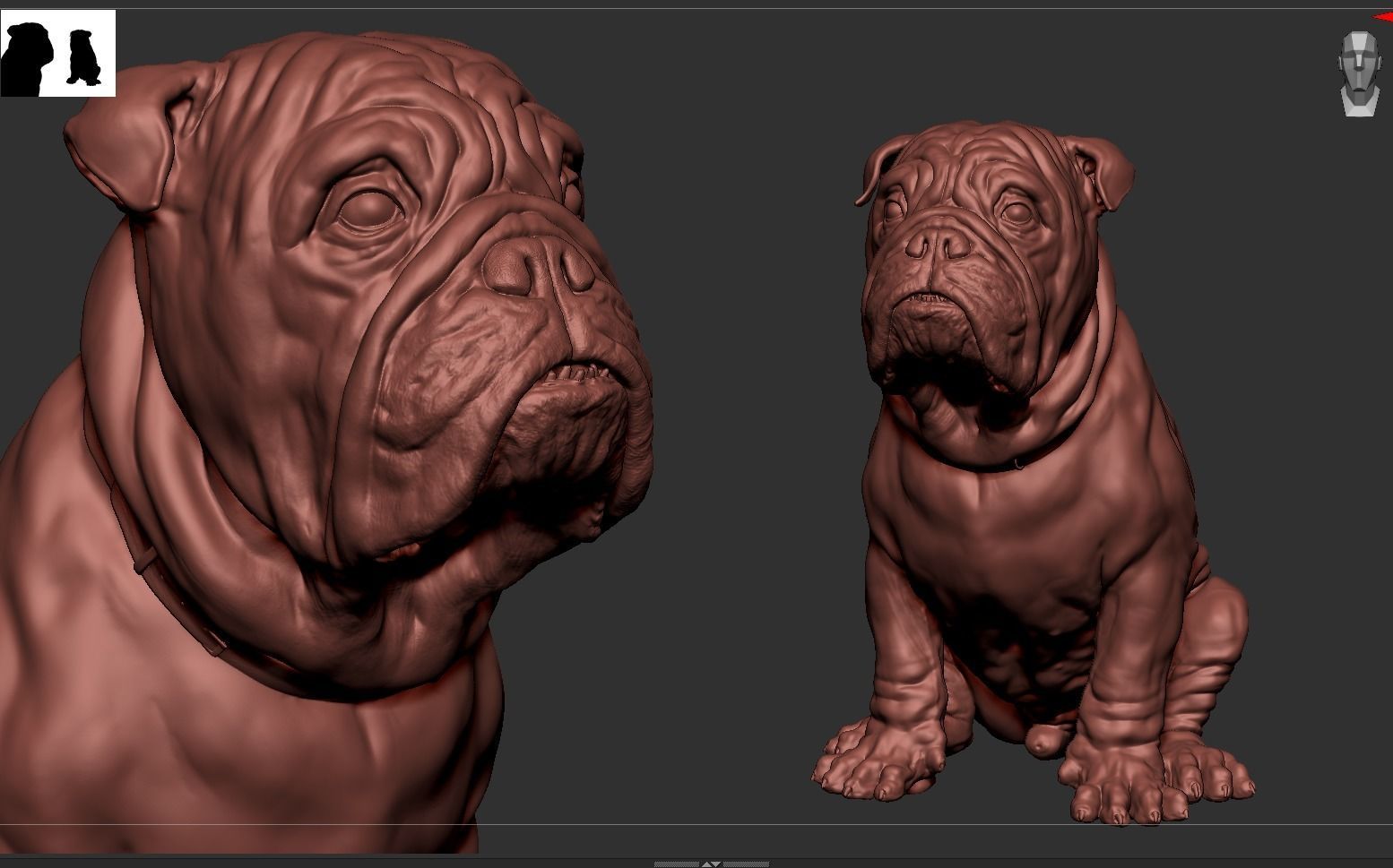 Bulldog 3D print model_11