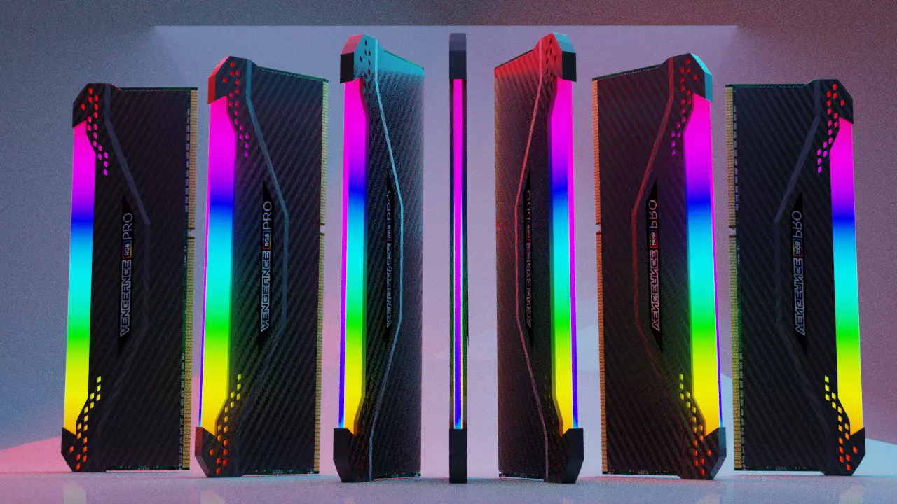 RGB RAM Sticks 3D model
