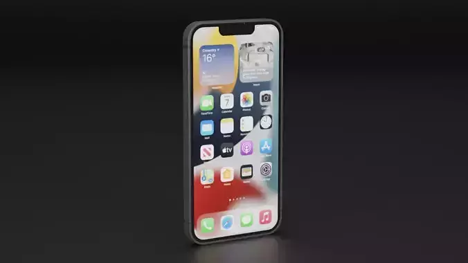 Apple iPhone 13 Pro 15th Gen Low-poly 3D model