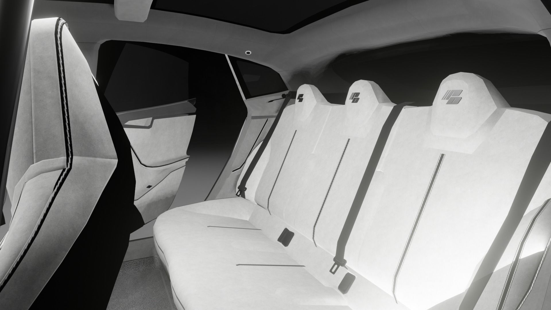 tesla model s 3d modal  Low-poly 3D model_6