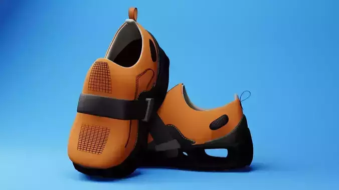 Model is a high-end photorealistic 3D model of sneakers Low-poly 3D model