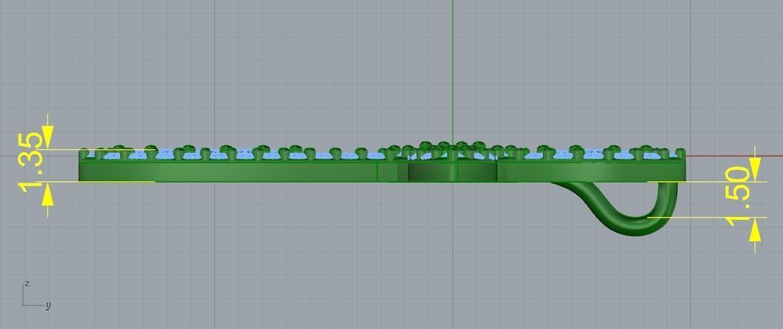 Pendant cross 989 3D print model_5