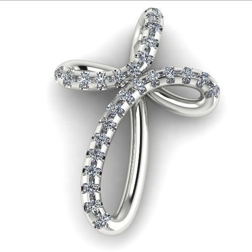 Pendant cross 987 3D print model_1