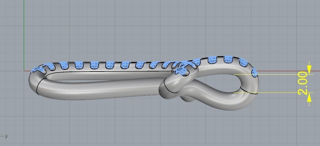 Pendant cross 987 3D print model_5