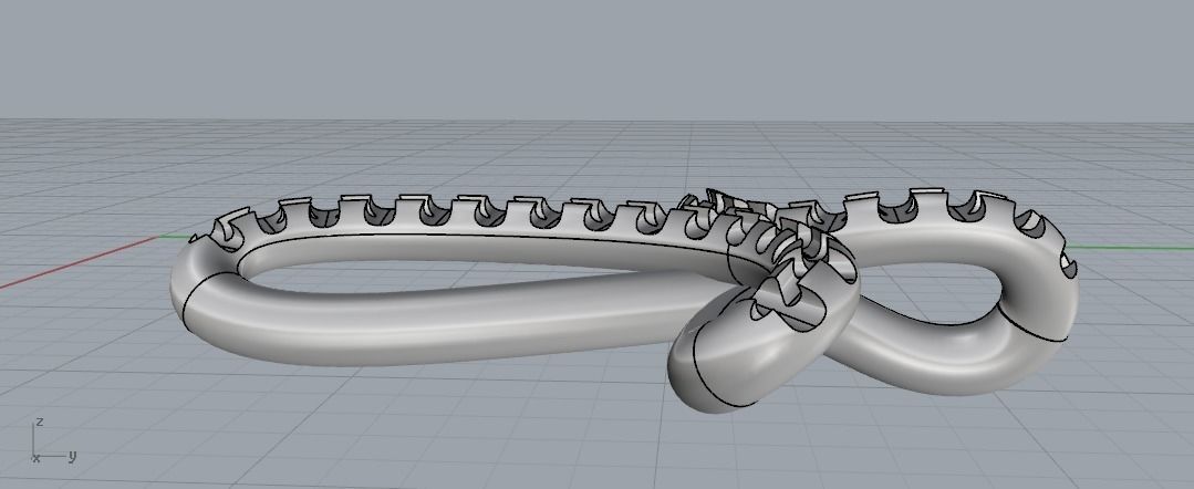 Pendant cross 987 3D print model_7