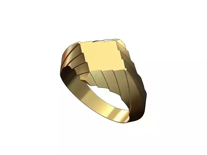 Stepped lozenge signet ring US sizes 6to10