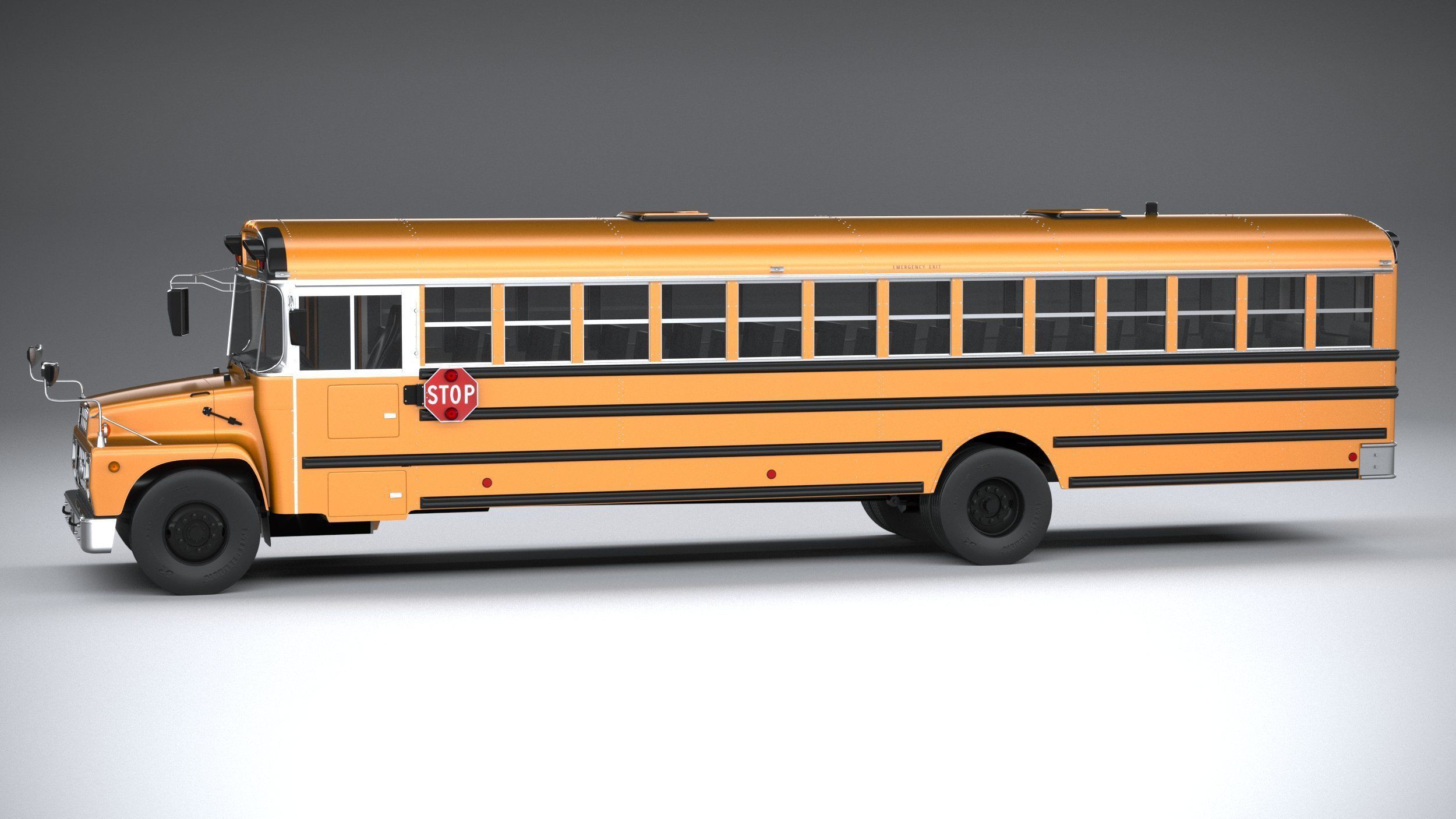 Generic SchoolBus 1980 3D model_3