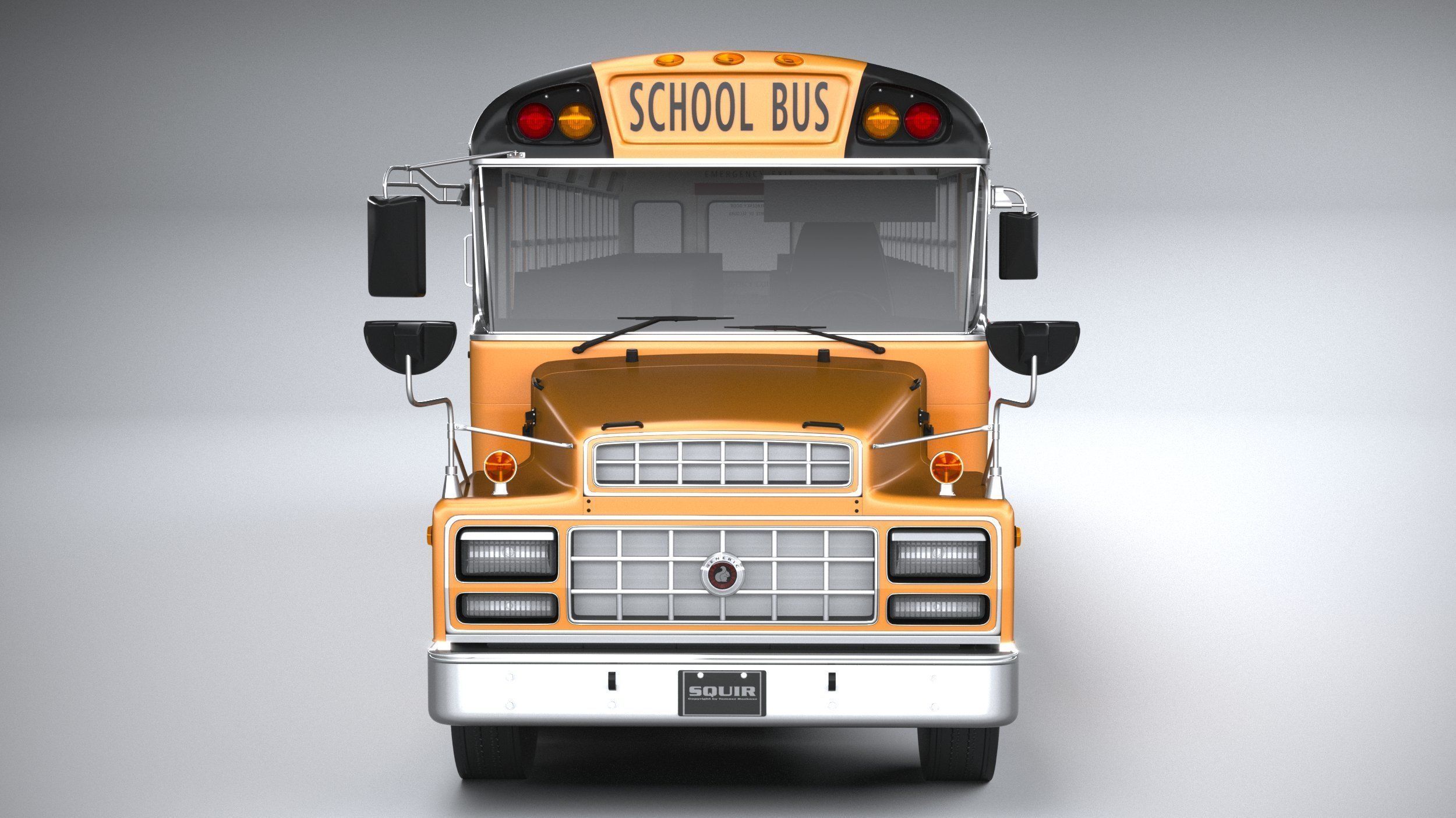 Generic SchoolBus 1980 3D model_13