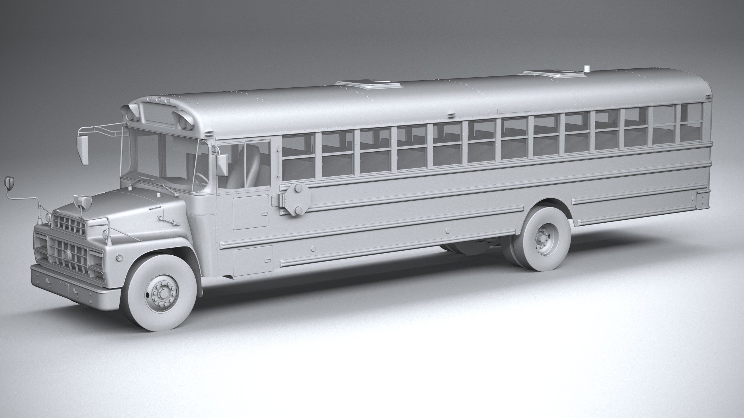 Generic SchoolBus 1980 3D model_19