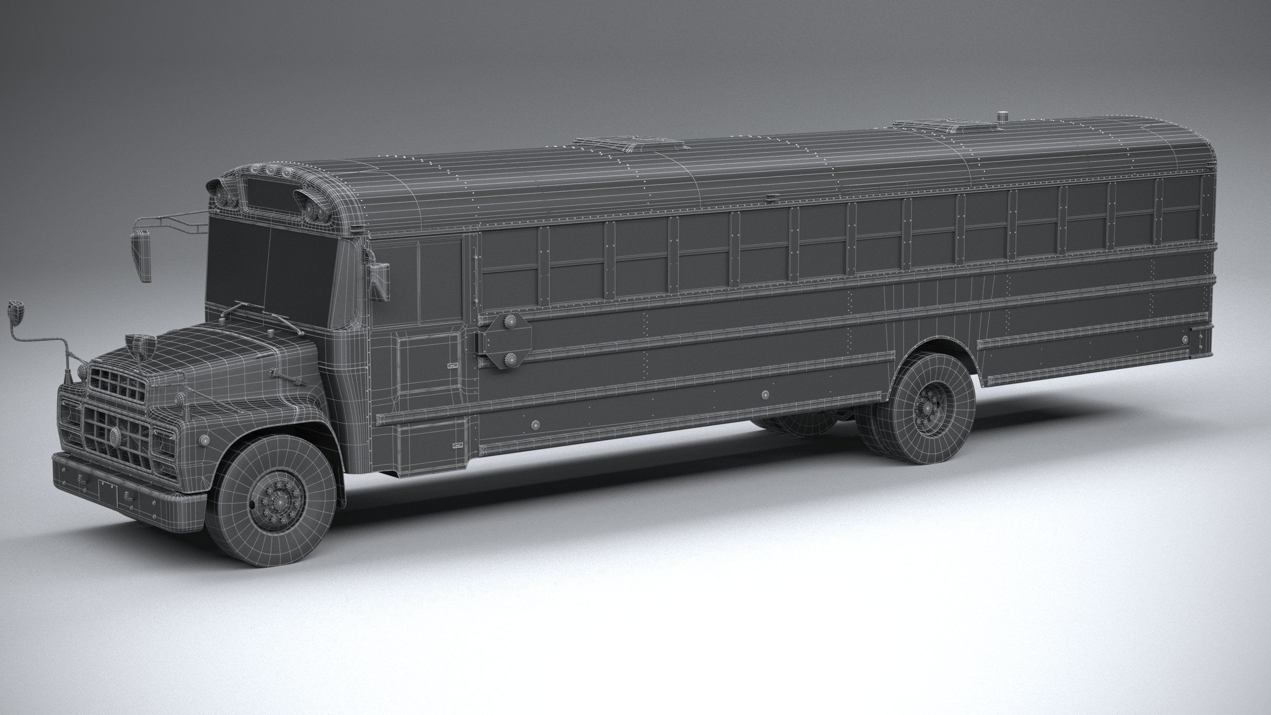 Generic SchoolBus 1980 3D model_28