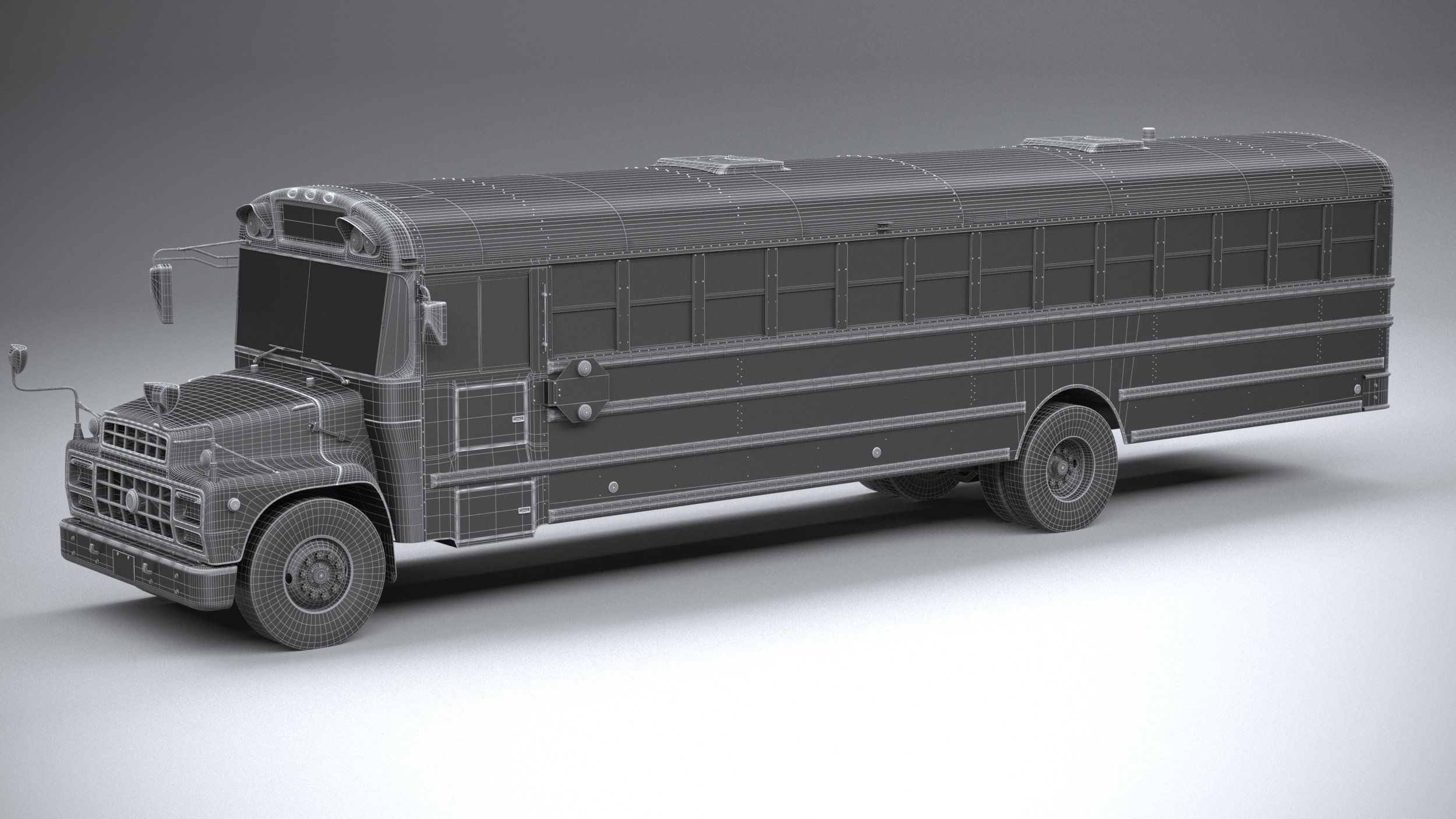 Generic SchoolBus 1980 3D model_26