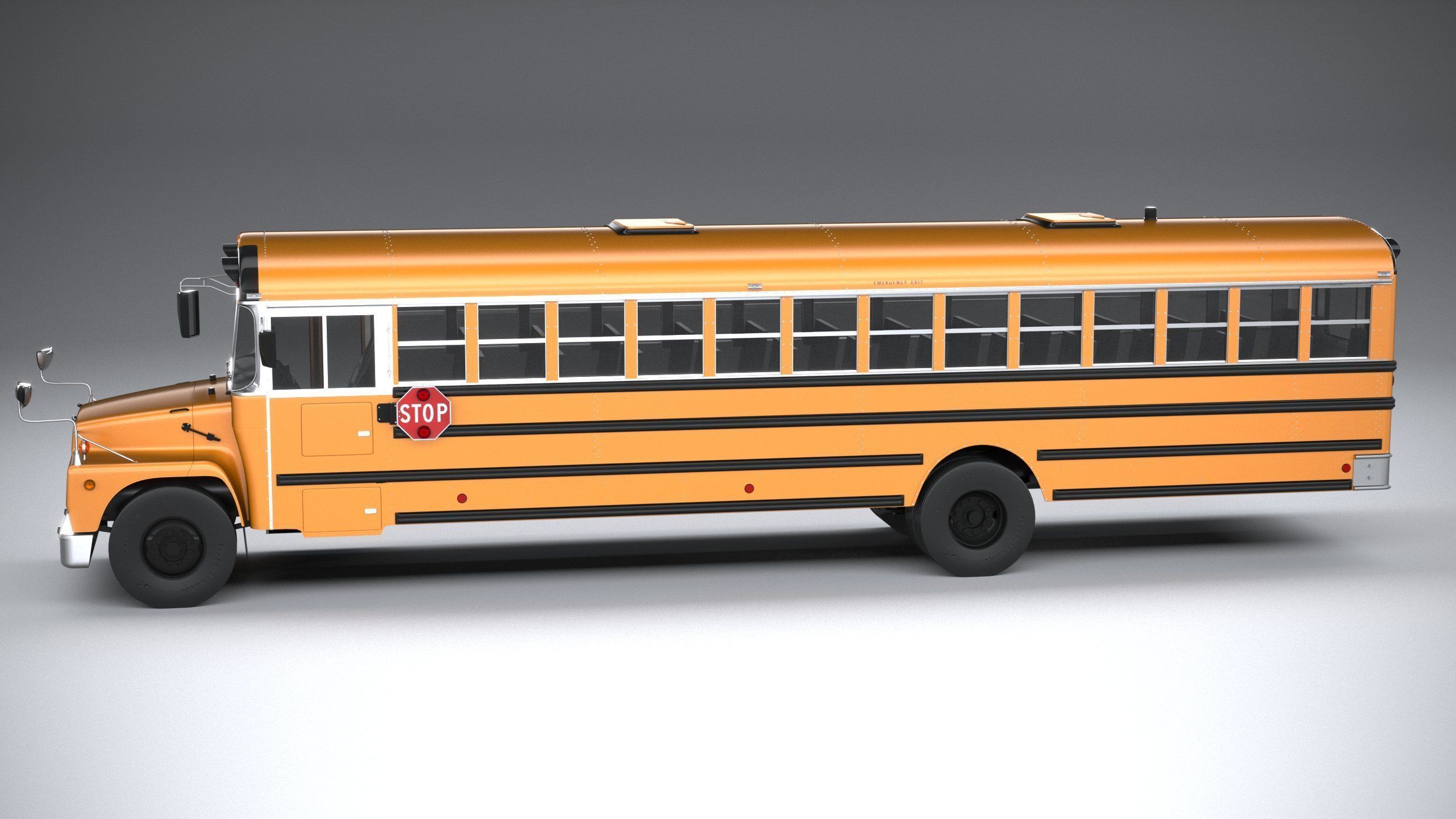 Generic SchoolBus 1980 3D model_8