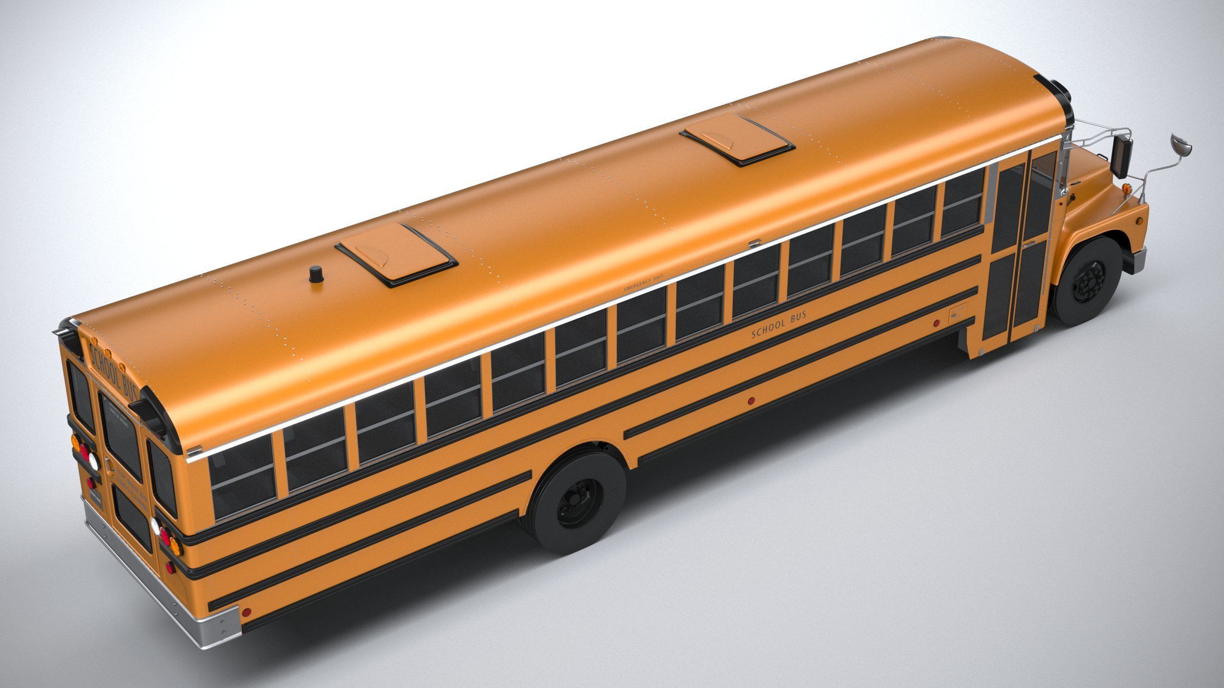 Generic SchoolBus 1980 3D model_10