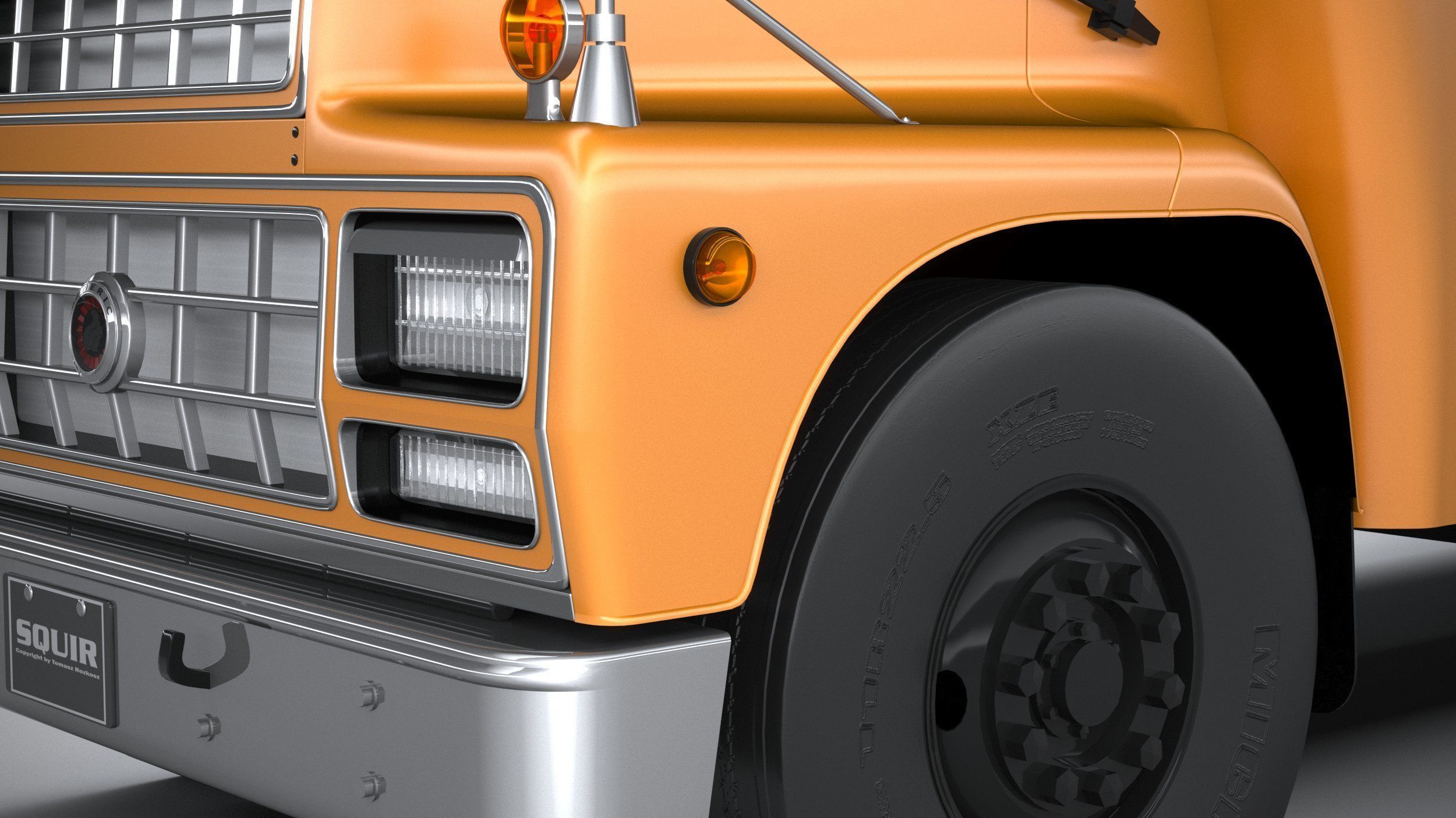 Generic SchoolBus 1980 3D model_14