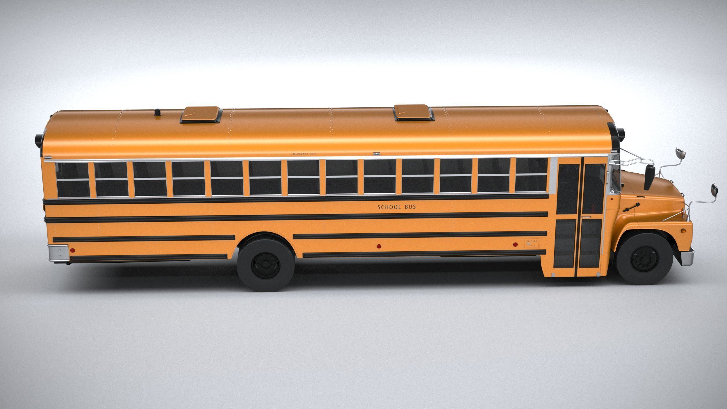 Generic SchoolBus 1980 3D model_11